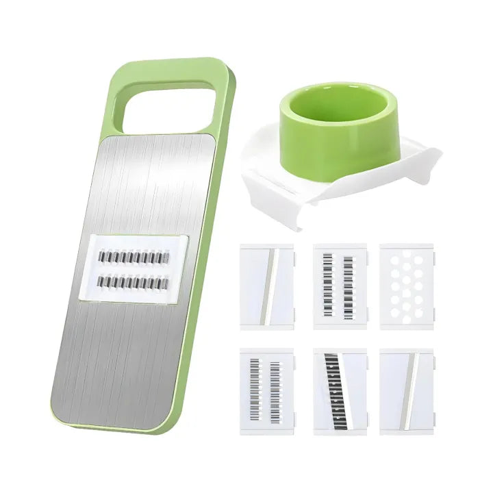 5-in-1 Vegetable & Fruit Slicer – Multifunctional Cutter with Changeable Blades