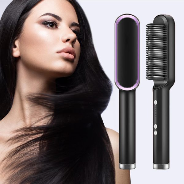 Multifunctional Hair Straightener Brush Heated Brushes Ceramic Anti-scald Hair Straightening Hot Comb Hair Care Fast Heating