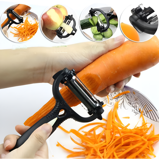 3-in-1 Vegetable Peeler | Multifunctional Roto Peeler & Cyclone Knife for Effortless Cutting & Slicing