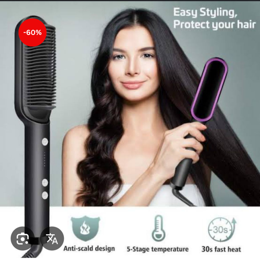 Multifunctional Hair Straightener Brush Heated Brushes Ceramic Anti-scald Hair Straightening Hot Comb Hair Care Fast Heating